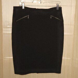 Virtue Dark Grey Knit Pencil Skirt 10